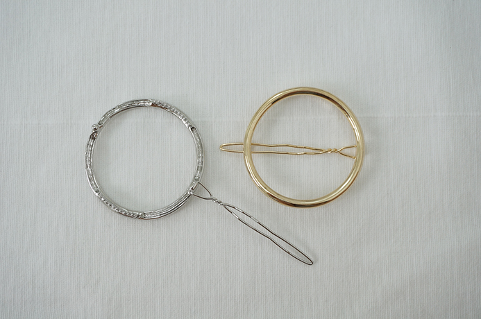 NEW HAIR CLIP HOOP Semi-packed metal ring Hairpin 