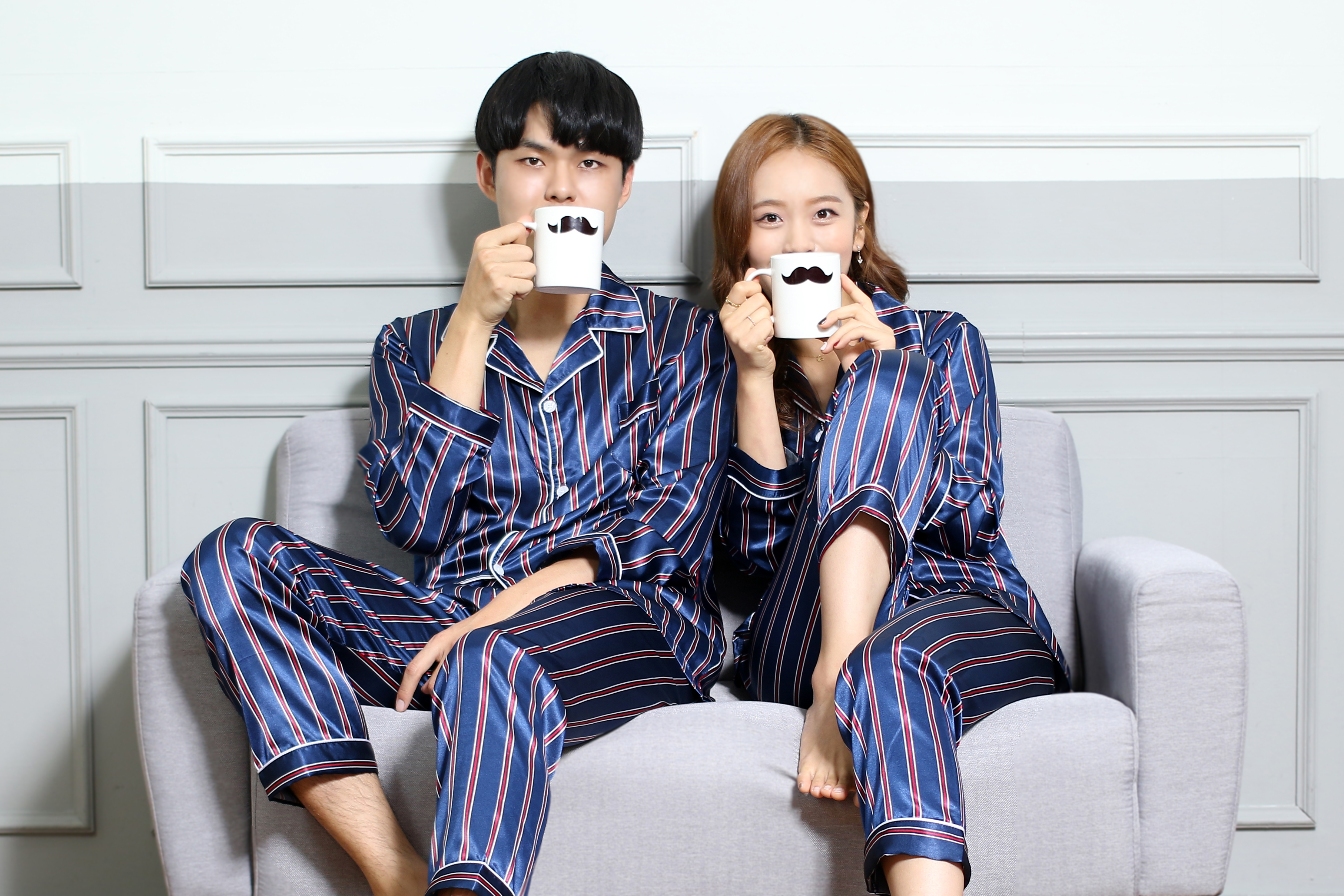 New striped couple pajamas Newlyweds Pajamas Homew