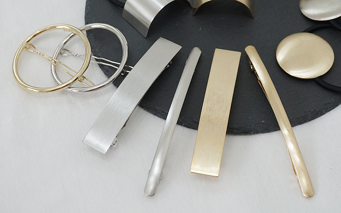 NEW HAIR CLIP HOOP Matte Metal Slim Fins Hairpins 