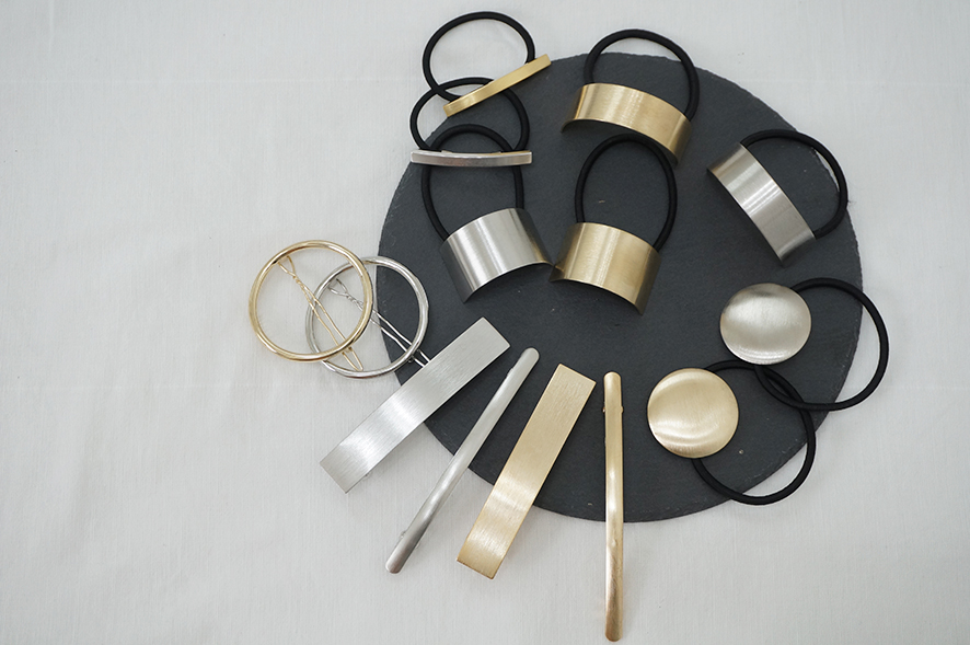 New matte metal square pins Hairpin half-pack Date