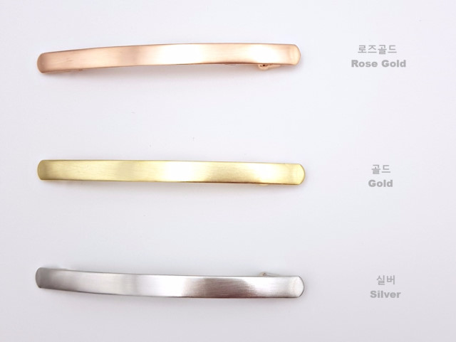 Hair Accessories Square Slim Matte Hairpin Gold Da