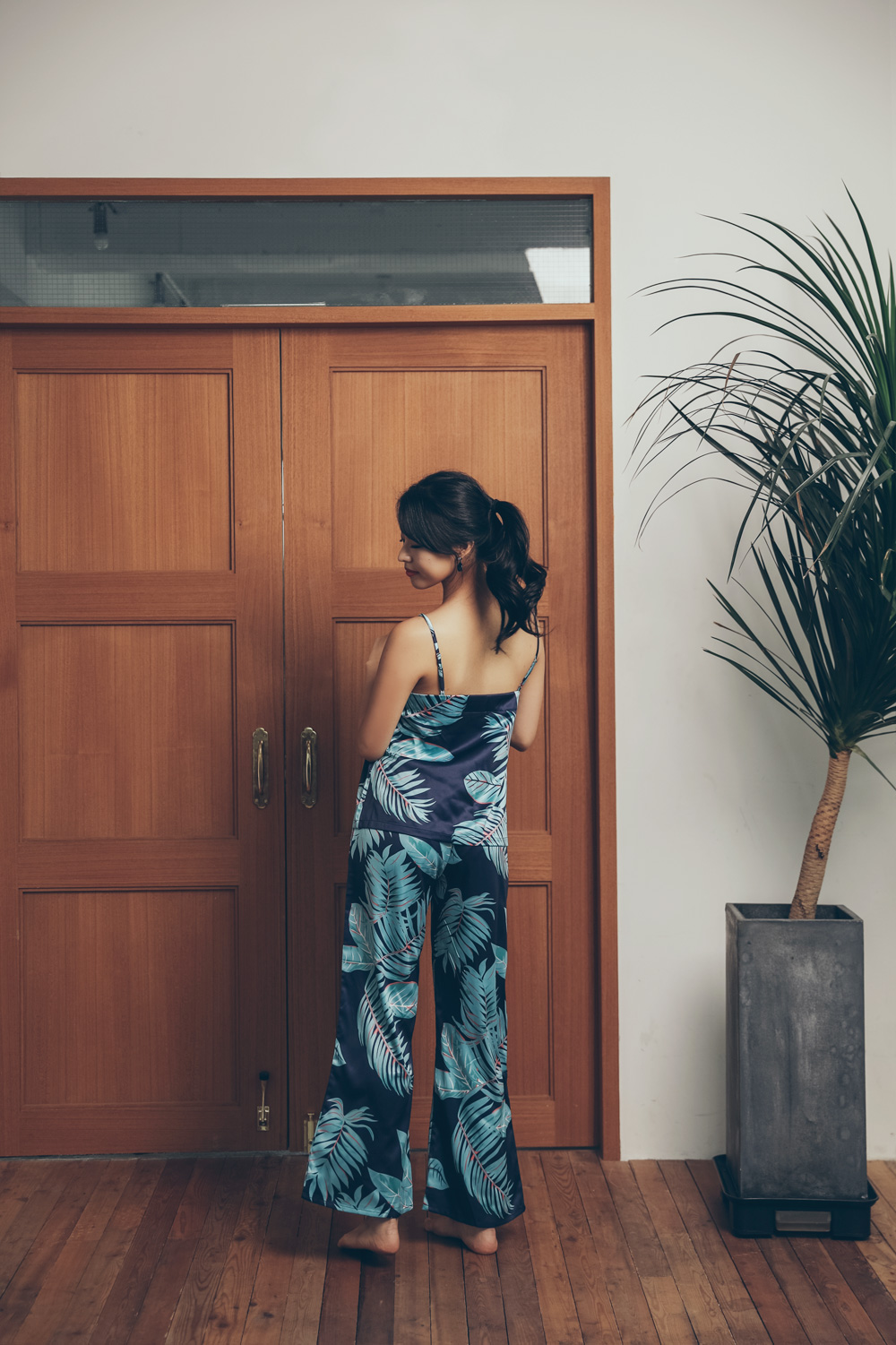 New Kaia Tropical Pajama Slip Set Women Women Paja