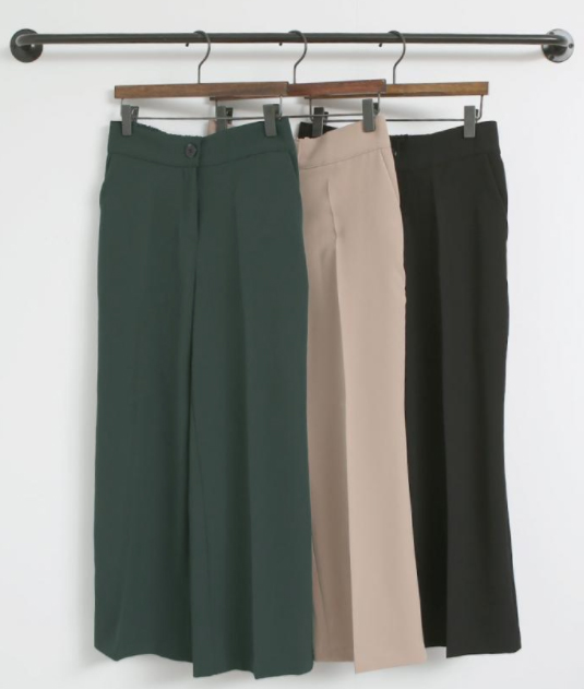 New Women's Pants High Waist Wide Pants Slacks 