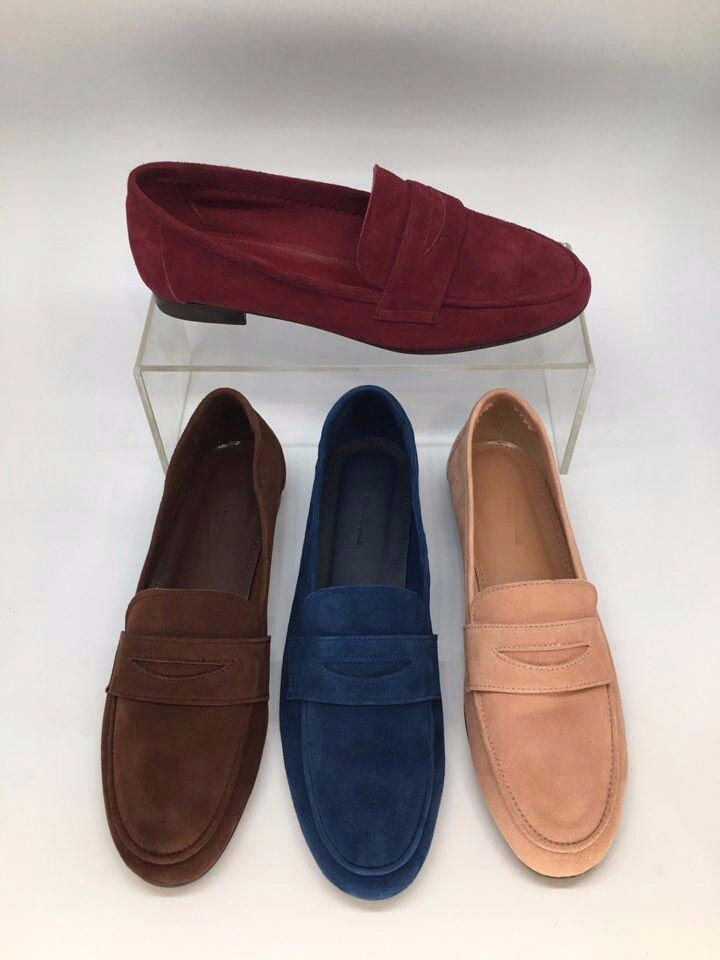 New Mansour Gabriel loafers handmade women suede l