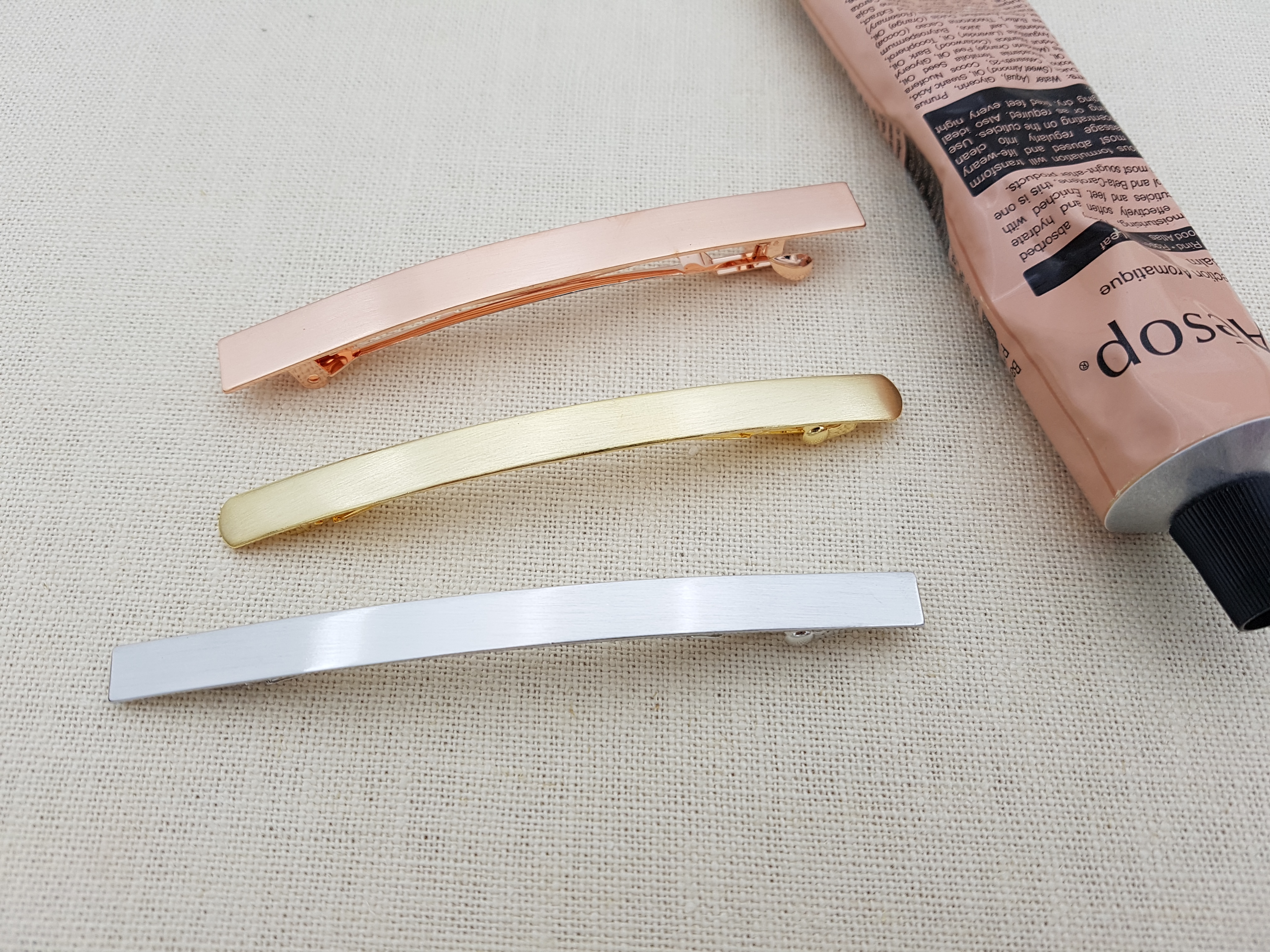 Hair Accessories Square Slim Matte Hairpin Gold Da