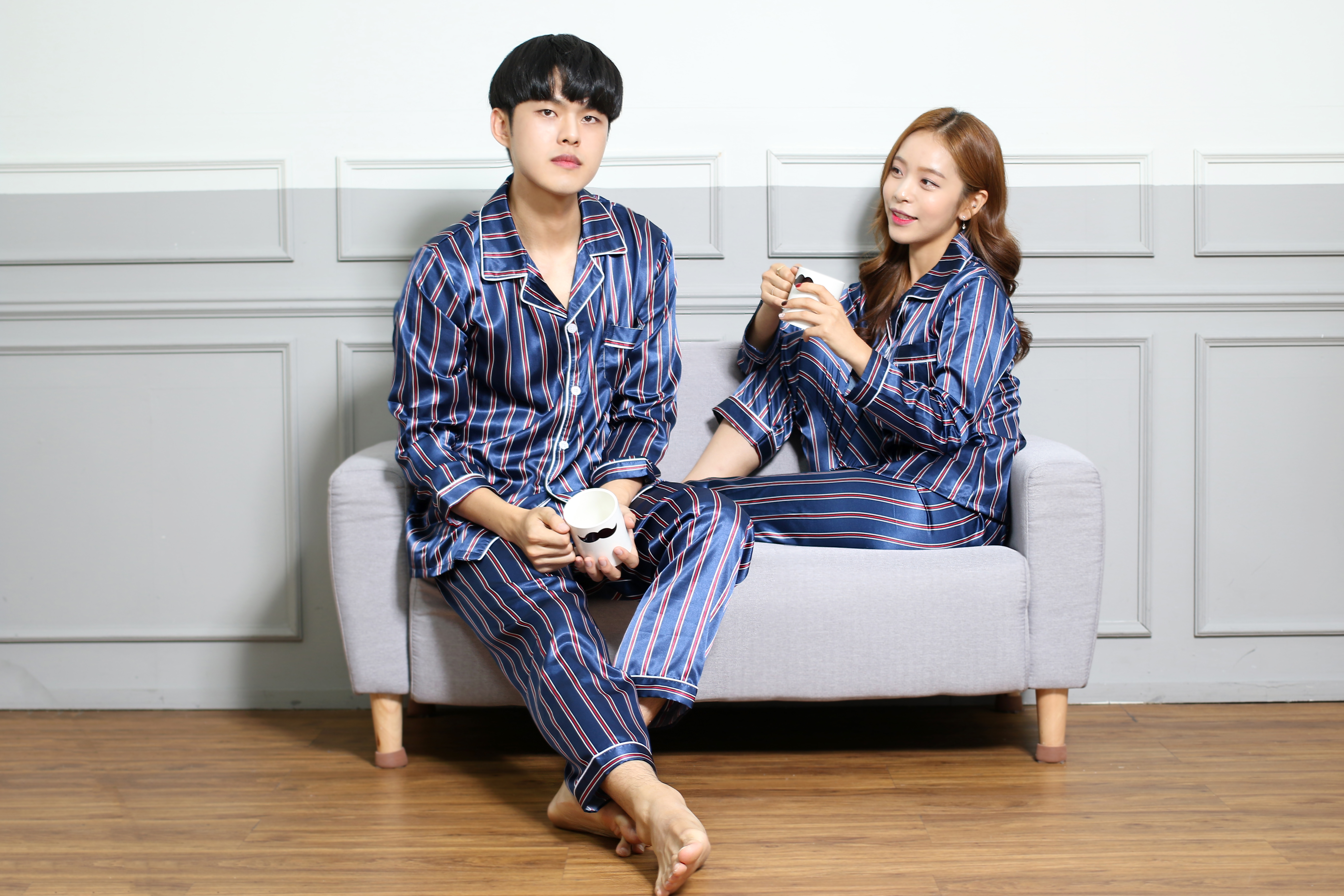New striped couple pajamas Newlyweds Pajamas Homew