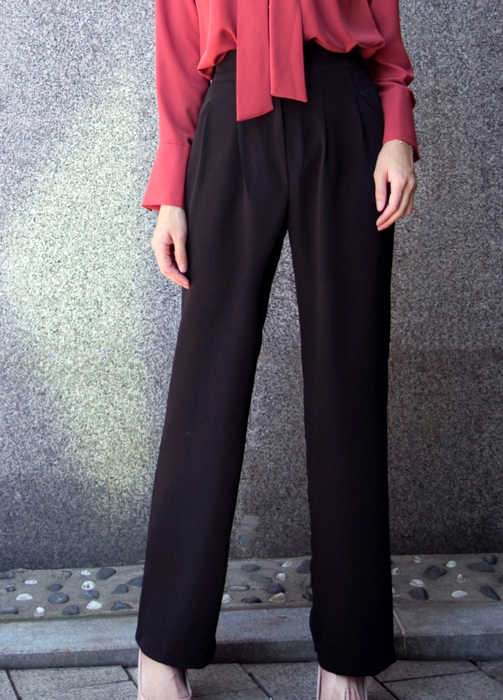 New Women's Pants High Waist Wide Bending Slack