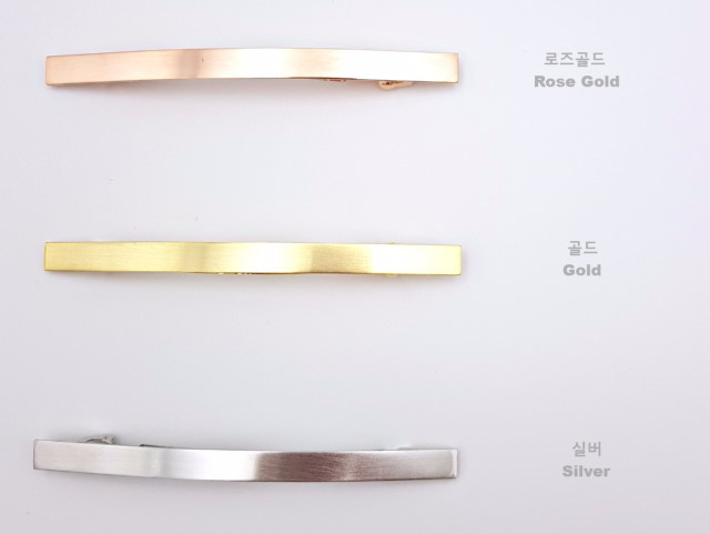 Hair Accessories Square Slim Matte Hairpin Gold Da