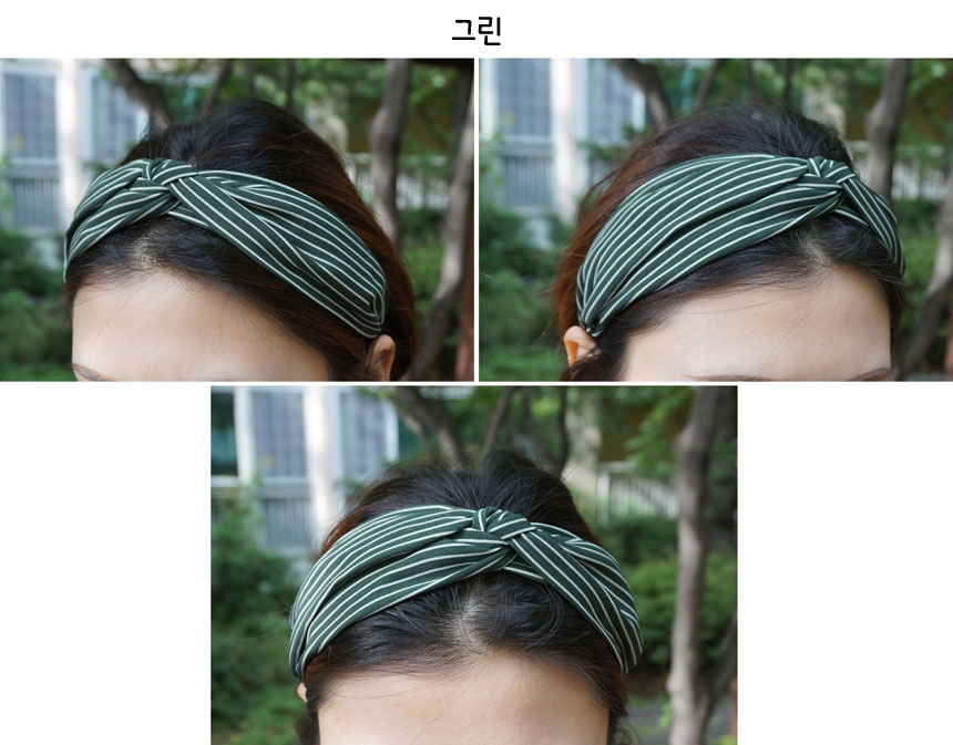 New Stripe Turban Bandana Hair Band Refined Headba