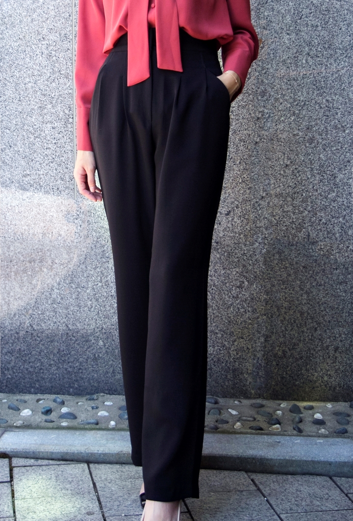 New Women's Pants High Waist Wide Bending Slack