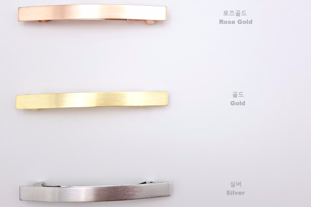 Hair Accessories Square Slim Matte Hairpin Gold Da