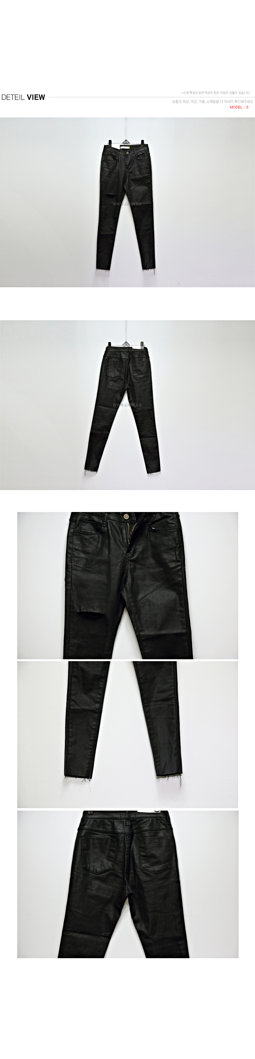 Women Jeans Pants Cutie Coat Jean Pants Black Leat