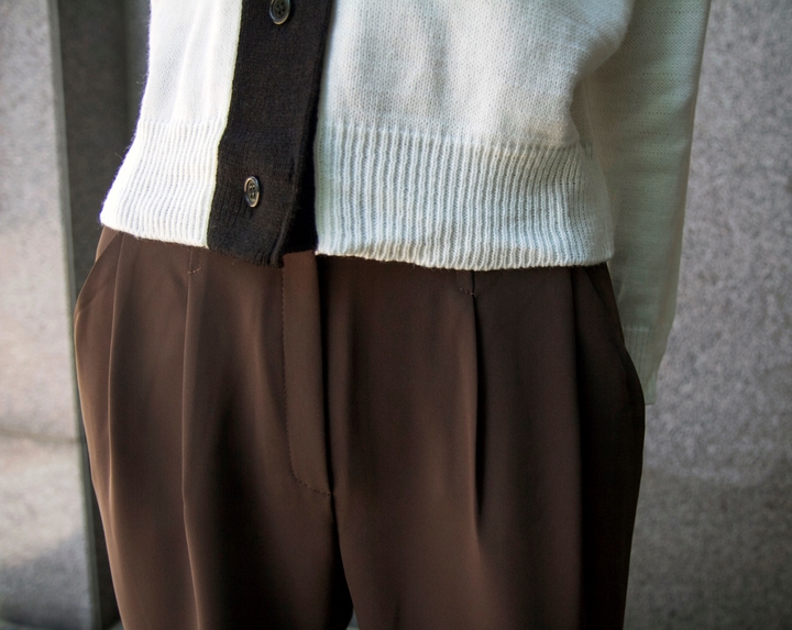 New Women's Pants High Waist Wide Bending Slack