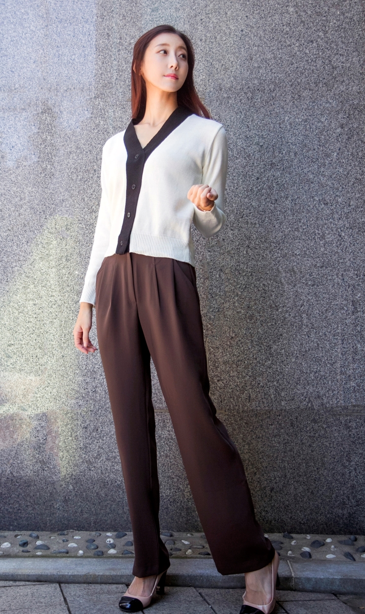 New Women's Pants High Waist Wide Bending Slack