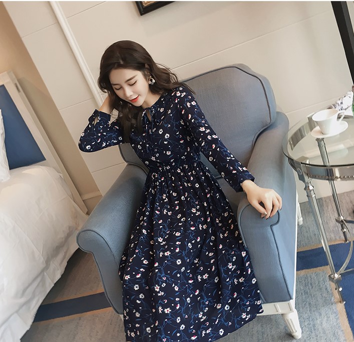 New Women Dress Flower Long Dress One Piece Chiffo