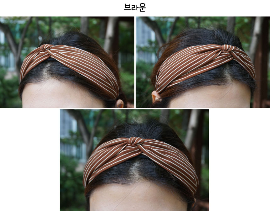 New Stripe Turban Bandana Hair Band Refined Headba
