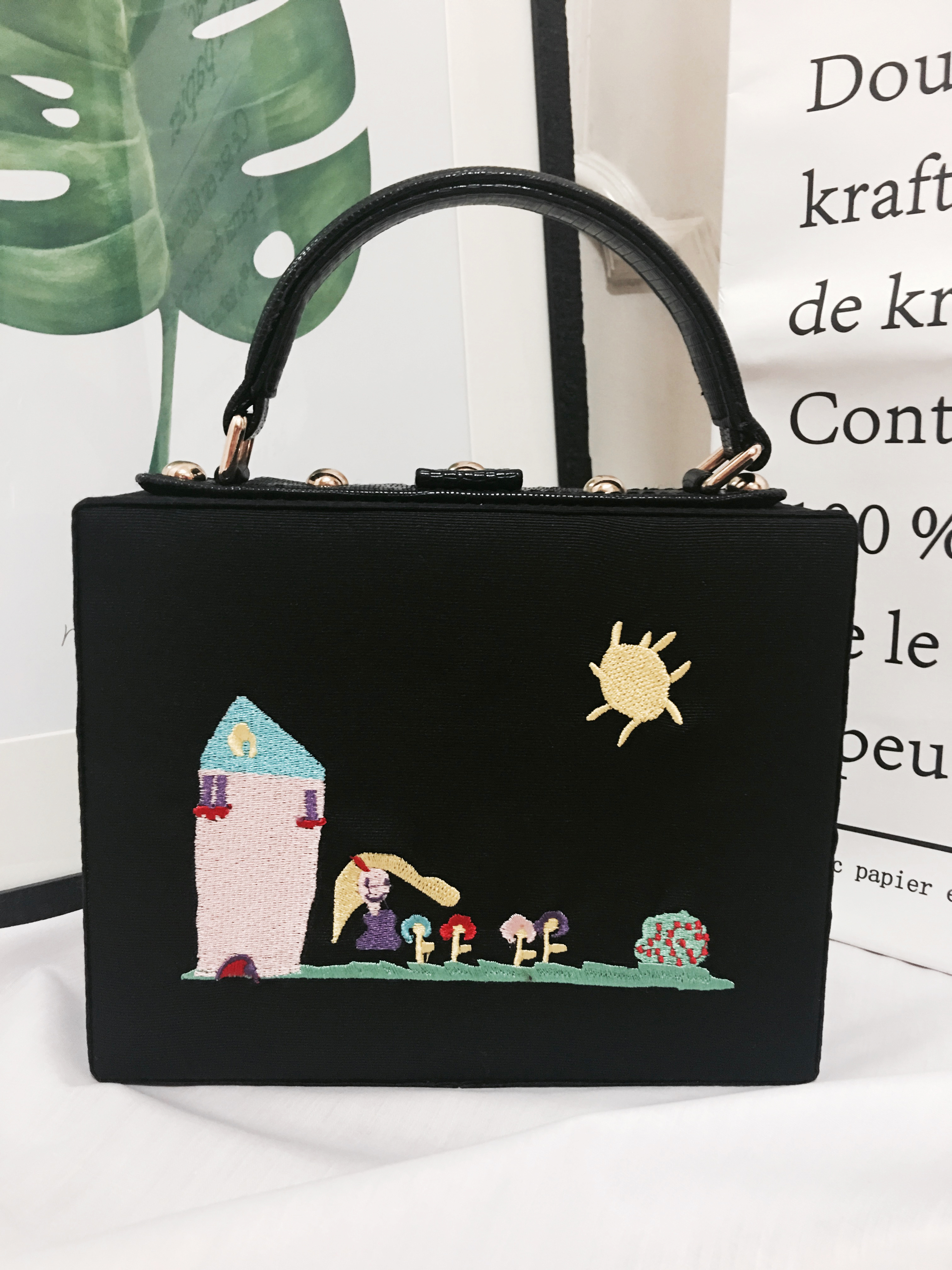 New Sequins Embroidered Mini Cross Back Bag 20 Wom