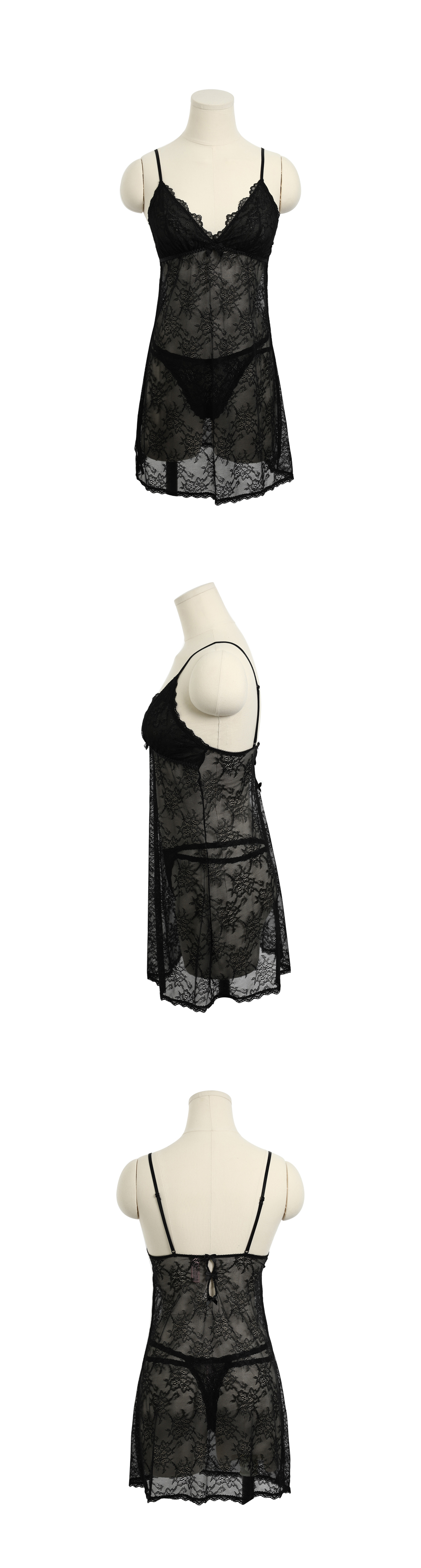 NEW SEXY LINGERIE Shannon Lace slip-on tee shorts 