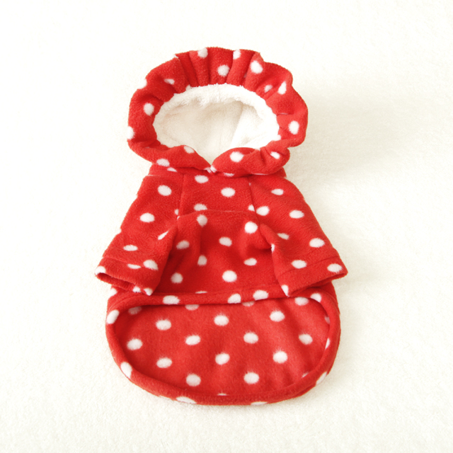 NEW DOG FASHION Puppy Clothes Dot Hoodie Winter Cl