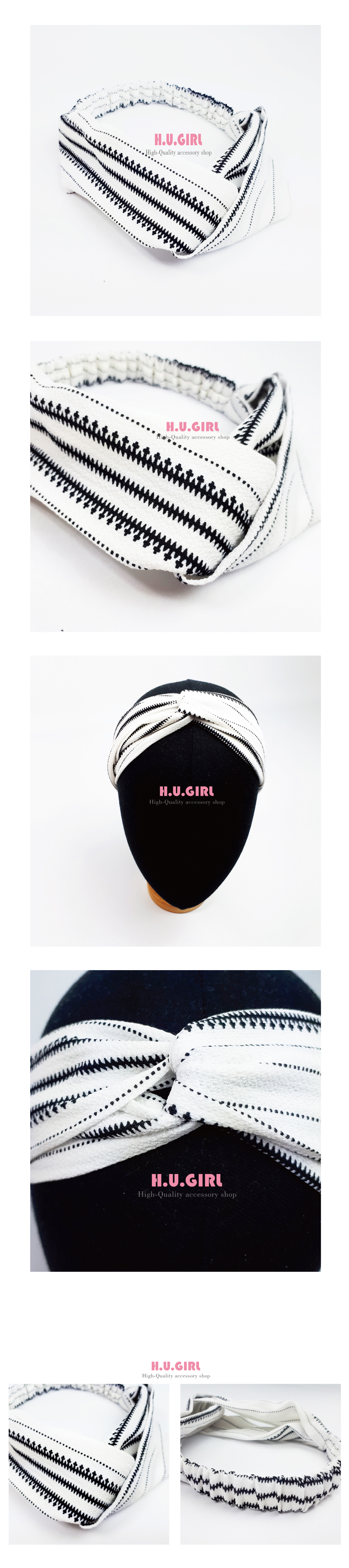 Striped Hair Band Headband Headband Turban Fabric 