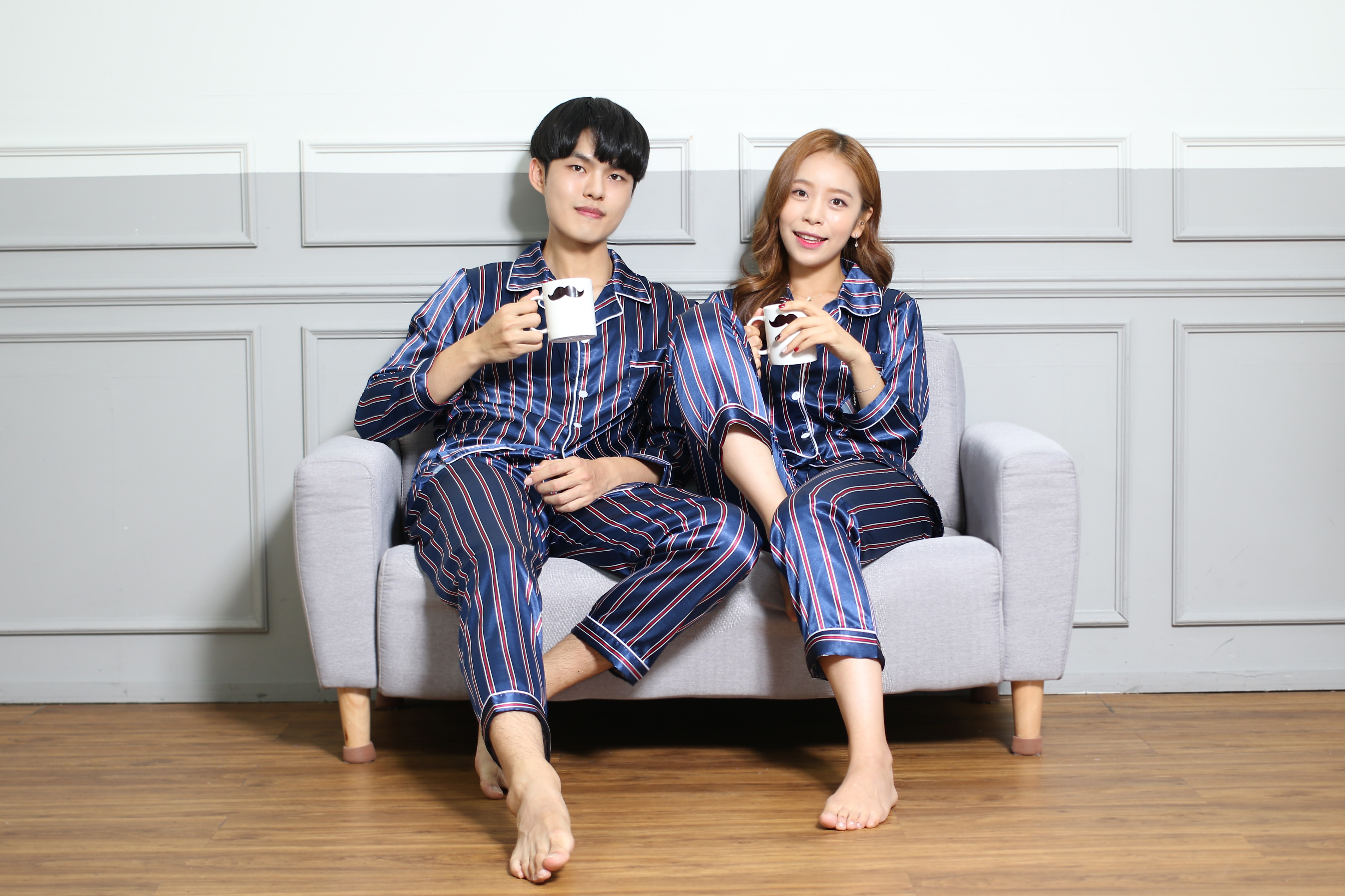 New striped couple pajamas Newlyweds Pajamas Homew