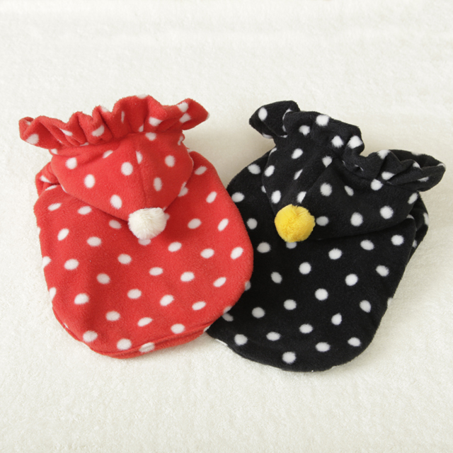 NEW DOG FASHION Puppy Clothes Dot Hoodie Winter Cl