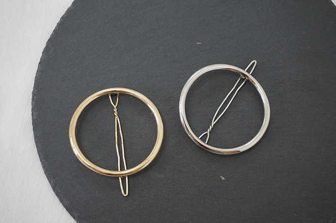 NEW HAIR CLIP HOOP Semi-packed metal ring Hairpin 