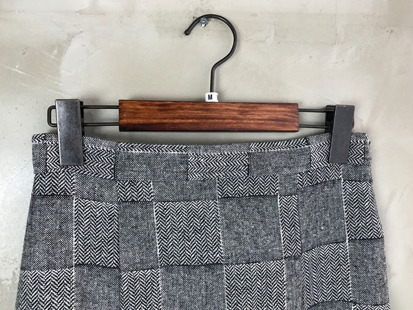 Mermaid Herringbone Check Pleated Skirt 2color Sho