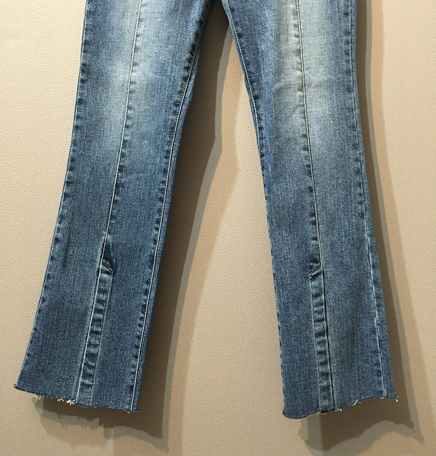 Women Jeans Pants Evisu Cutting Washing Blue Boots
