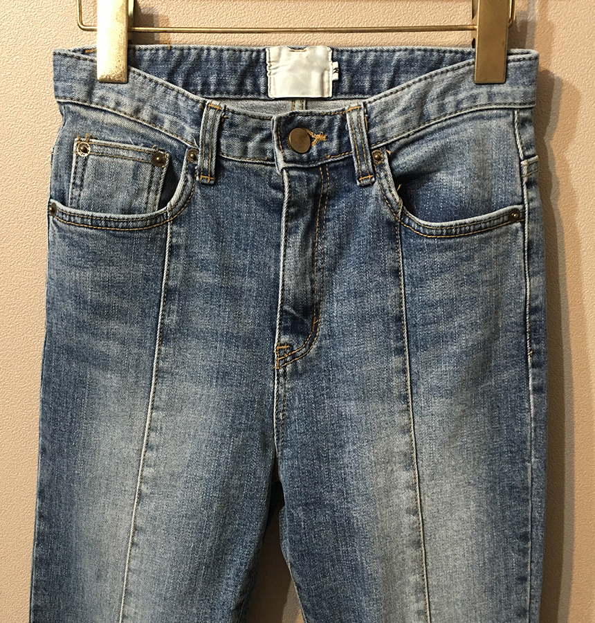 Women Jeans Pants Evisu Cutting Washing Blue Boots