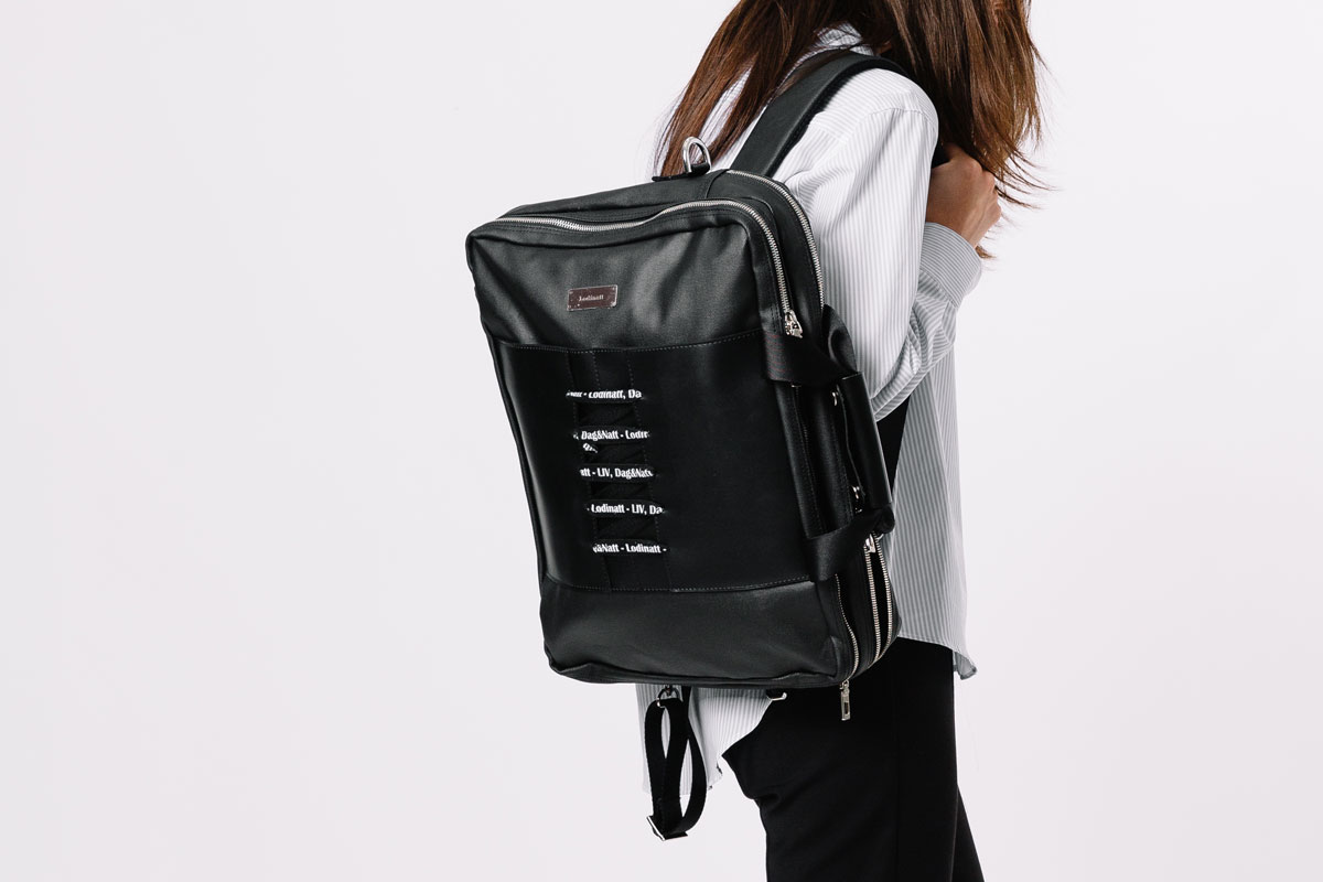 NEW BACKPACK Rhinestone lace backpack B1 black, no