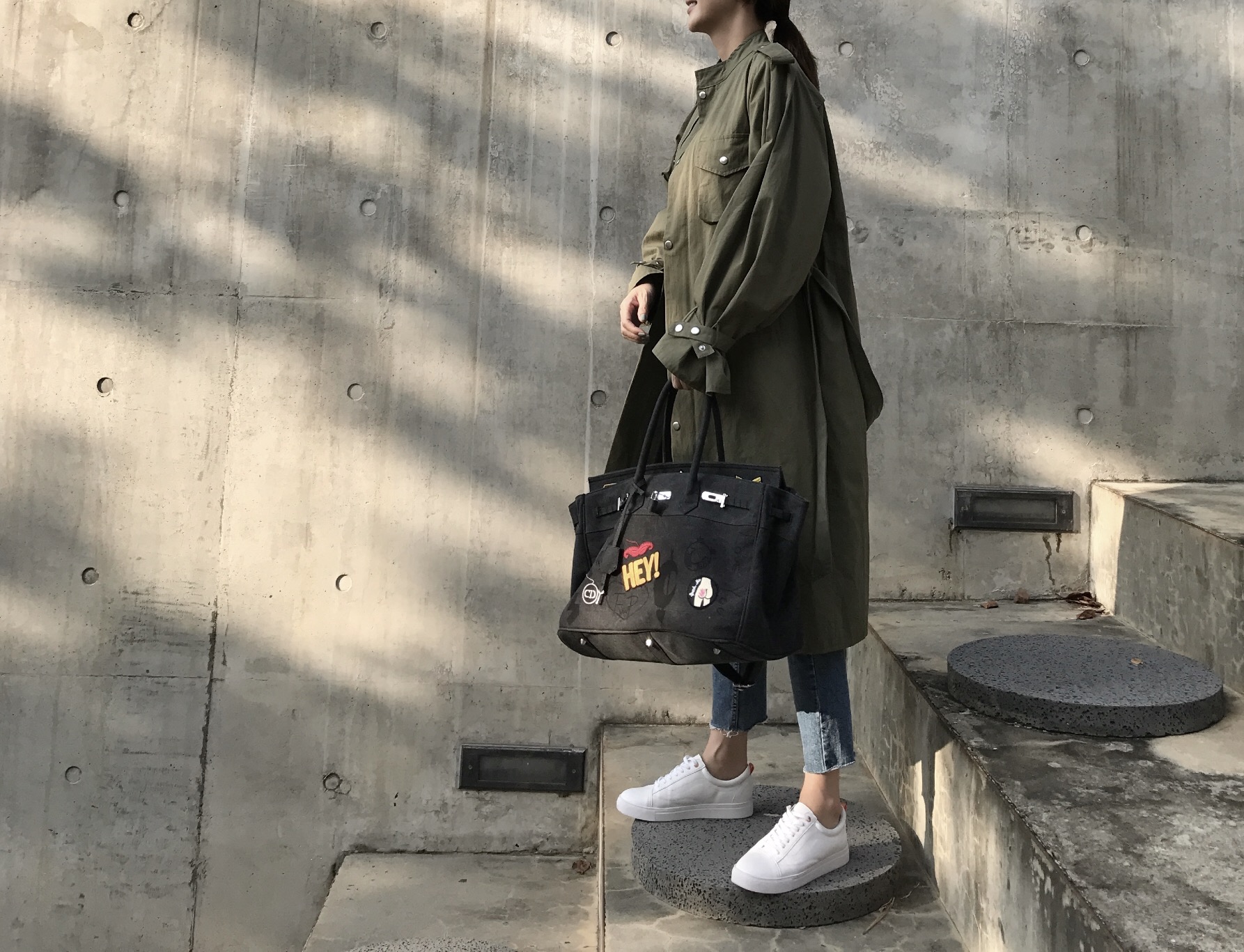 New Women's Bags Patch Birkin Buckle French fas