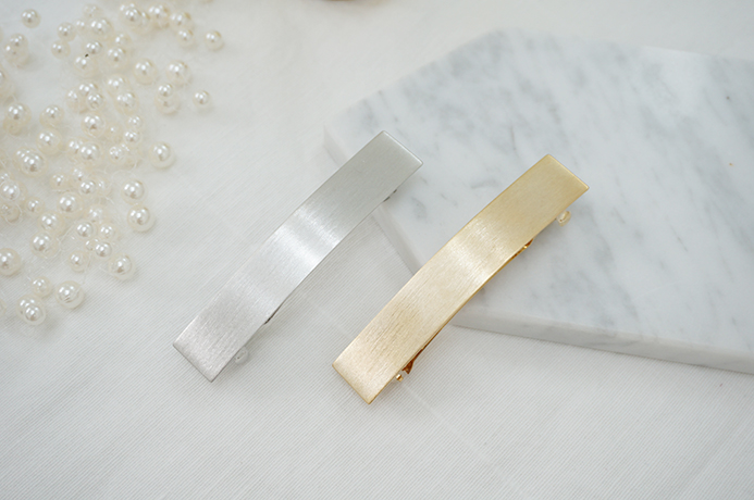 New matte metal square pins Hairpin half-pack Date