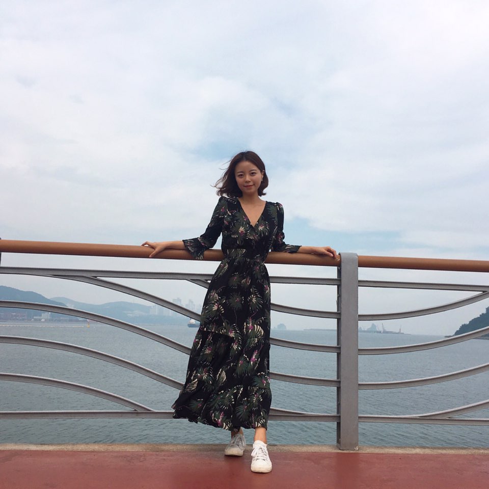 New Women Dress Shirring Flower Dress Black Wine 2