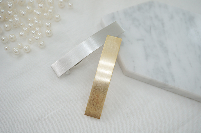 New matte metal square pins Hairpin half-pack Date