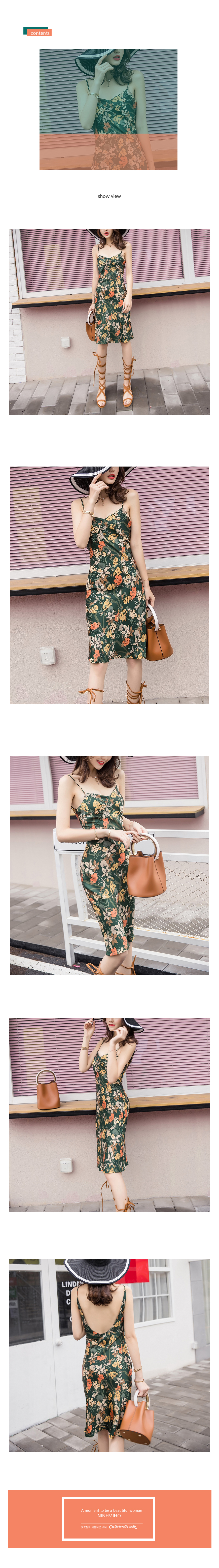 NEW FASHION LADY GIRL DRESS Green Flower Back Beac