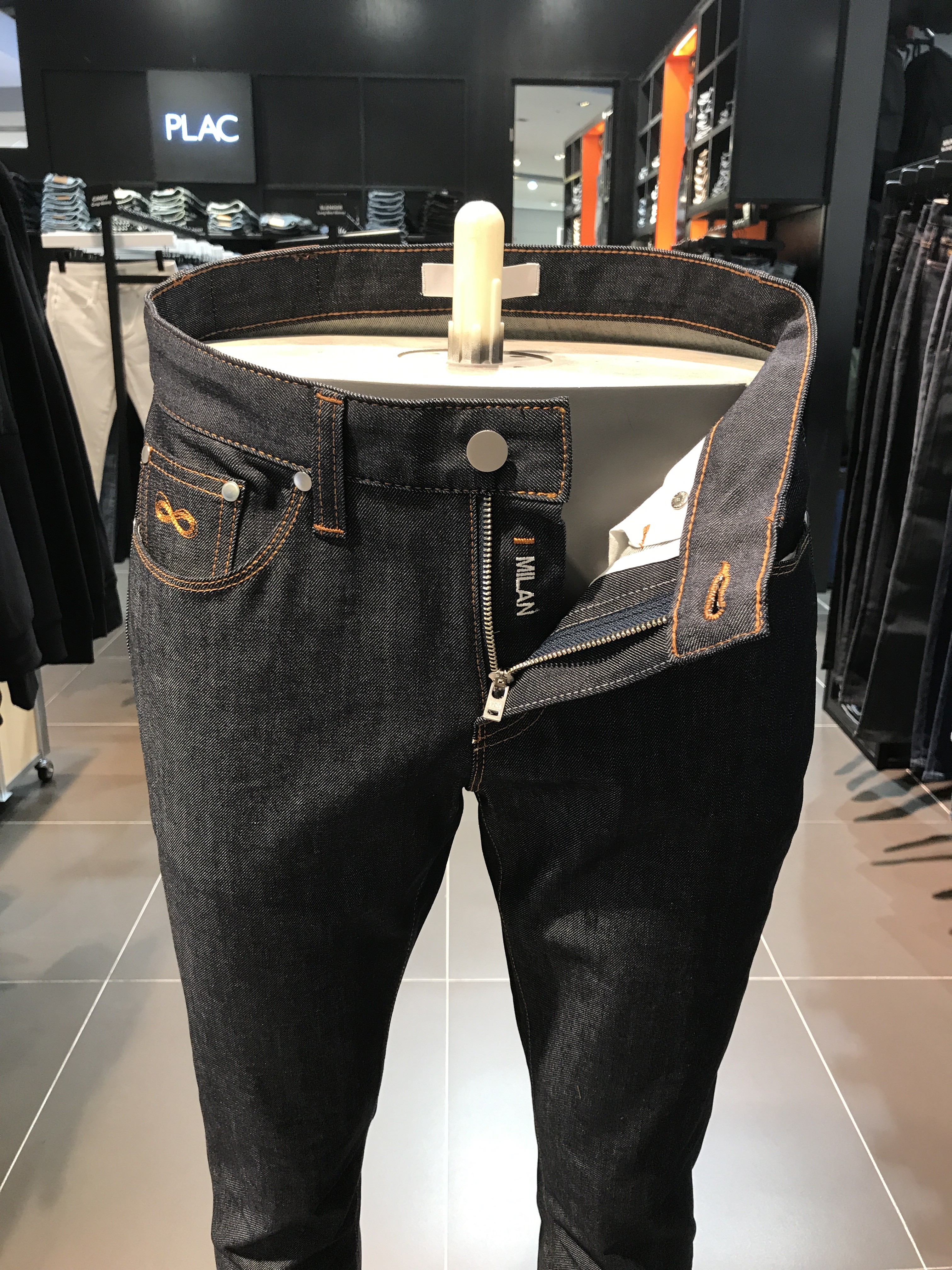 Korea Jeans Pants Flared PLAC MILAN Tapered Deep F