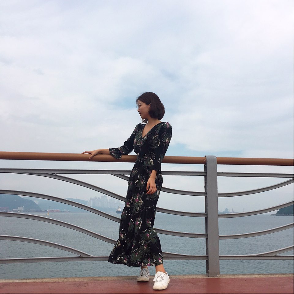 New Women Dress Shirring Flower Dress Black Wine 2