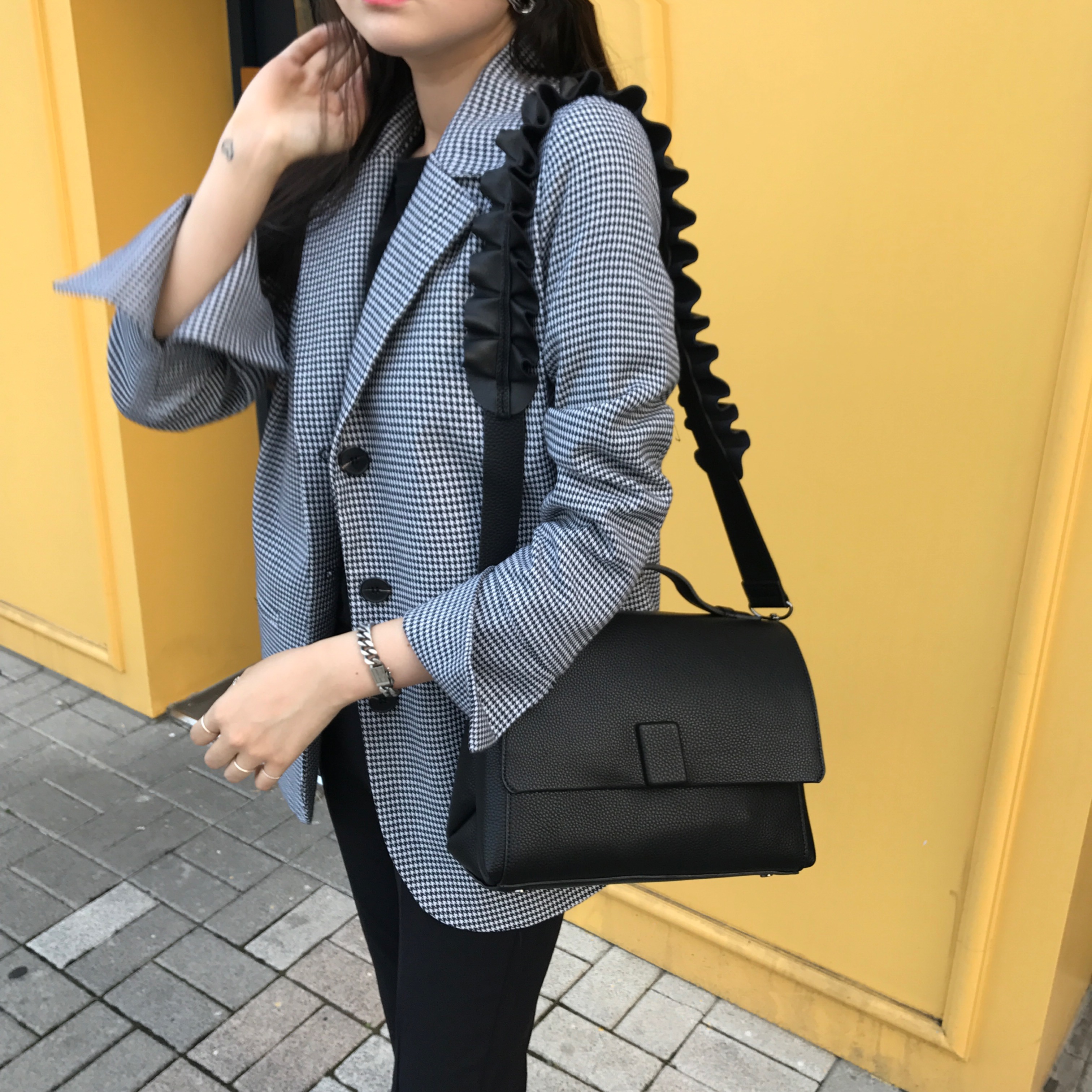 New Lucky Shoe Square Tote Shoulder Bag Women's
