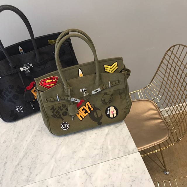 New Women's Bags Patch Birkin Buckle French fas