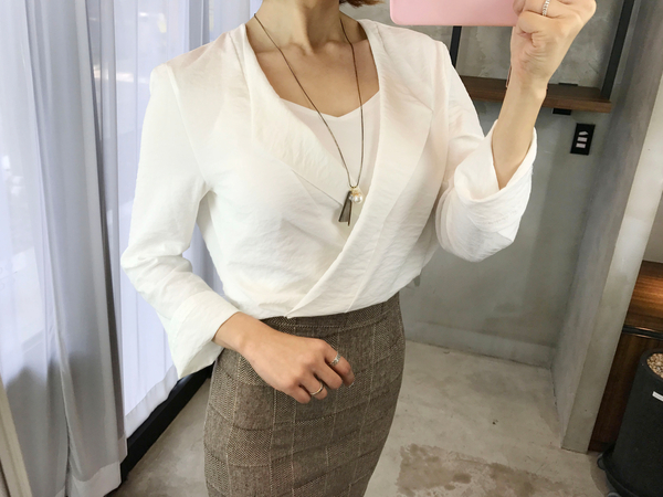 Mermaid Herringbone Check Pleated Skirt 2color Sho