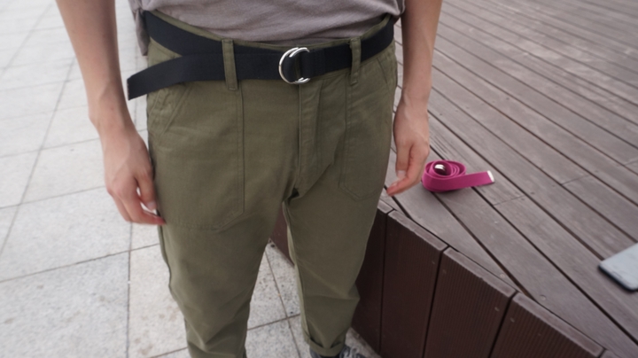 NEW MEN FASHION BELT Stretch Canvas Ring Belt 3Col