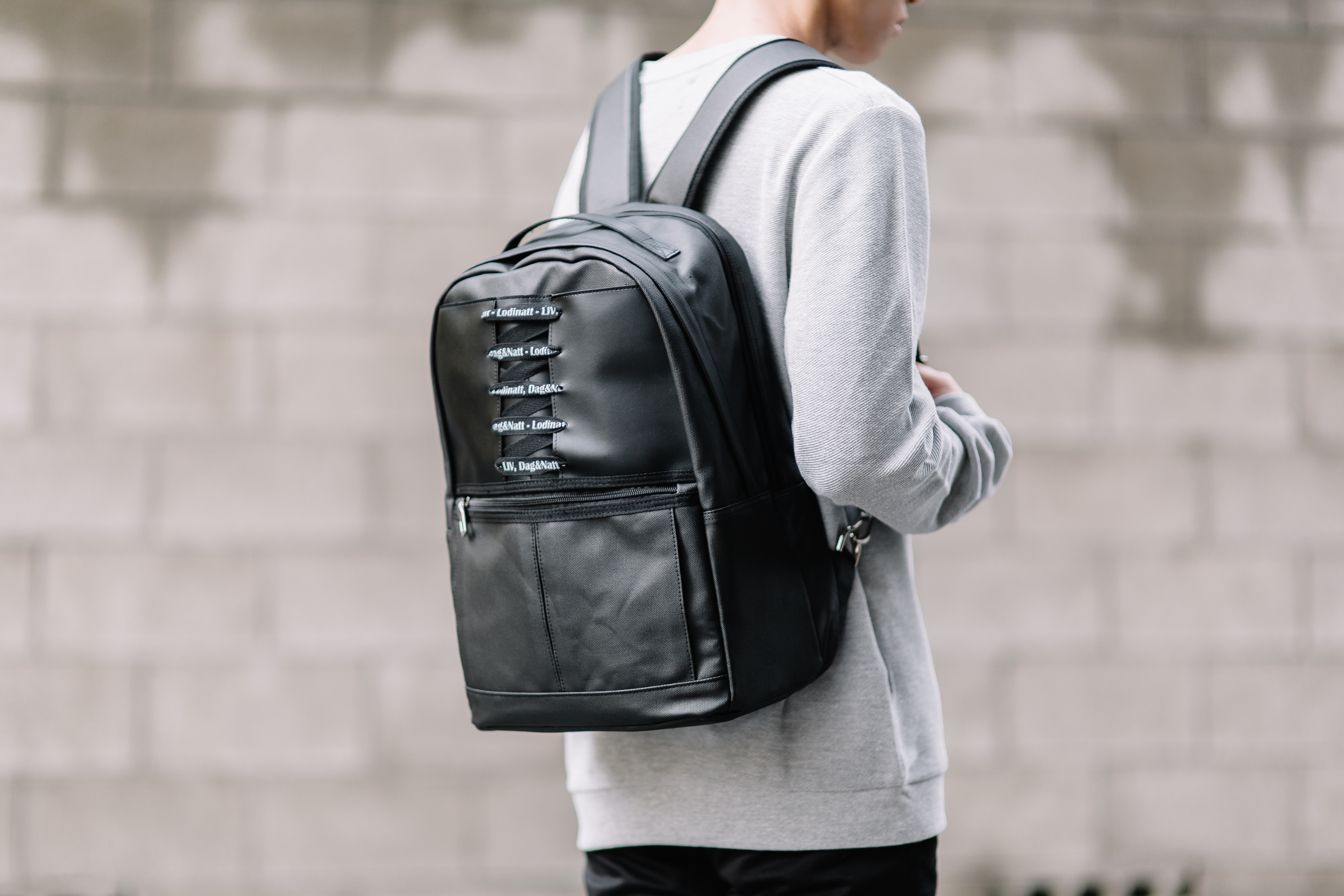 NEW BACKPACK Rhinestone lace backpack R1 black, no