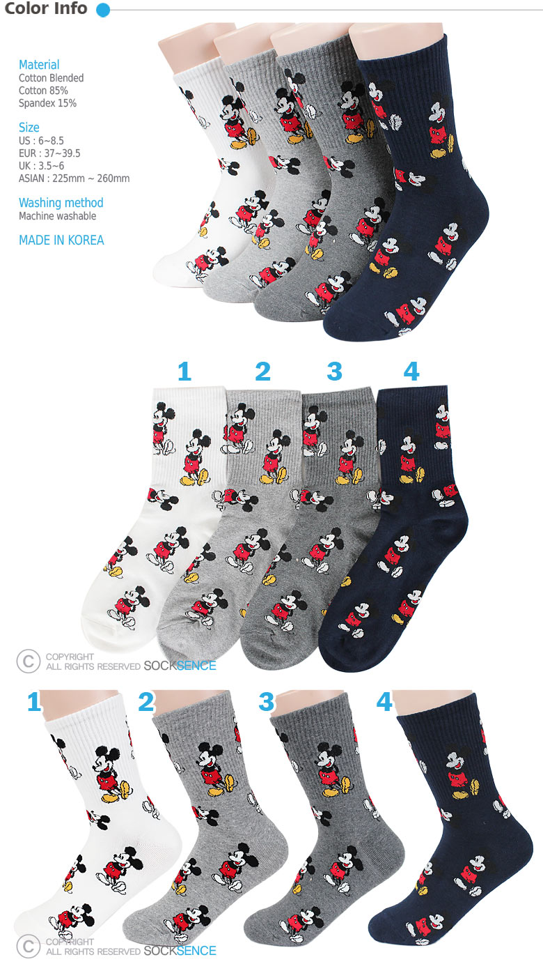 NEW SOCKS COLLECTION Mickey Mouse Pattern Cute Cha