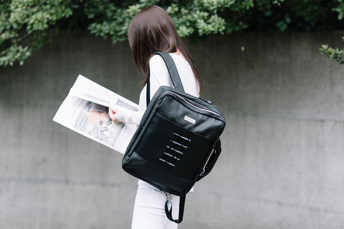 NEW BACKPACK Rhinestone lace backpack B1 black, no