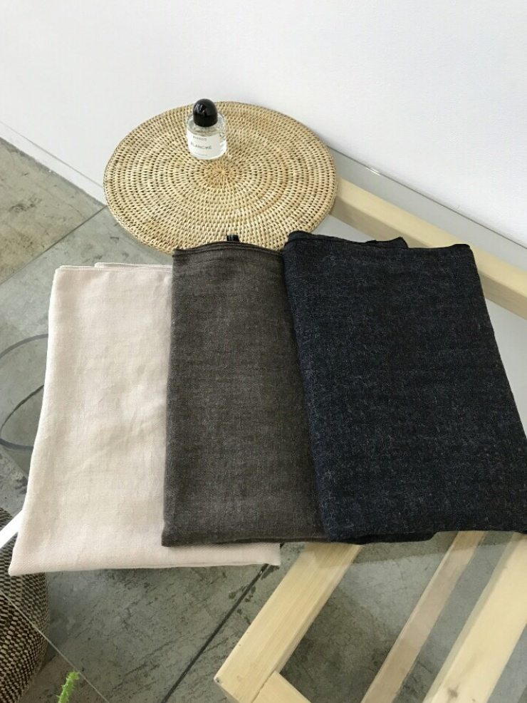 Wool muffler Daily Beige Autumn simple solidarity 