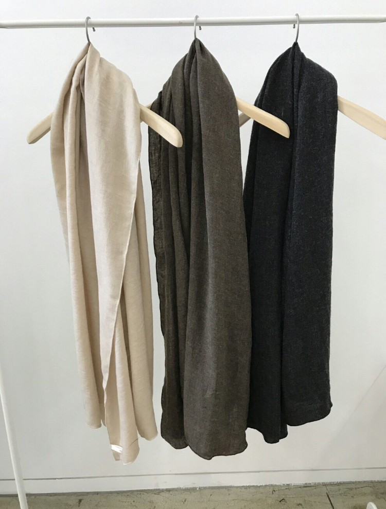 Wool muffler Daily Beige Autumn simple solidarity 