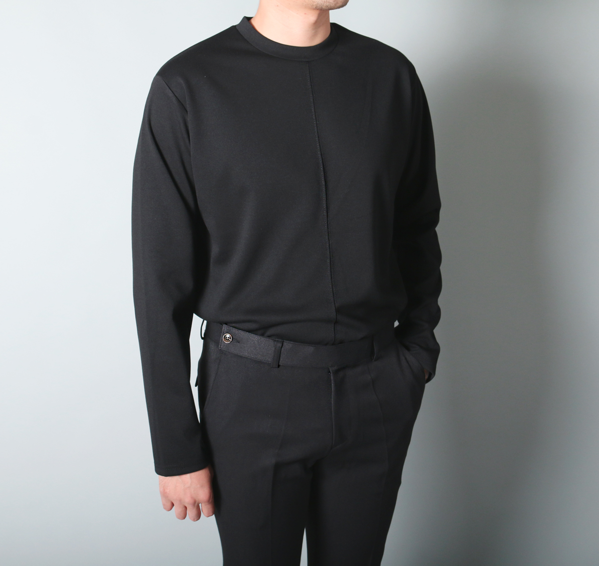 New Men's Pants Men's Slim Fit Obi Slacks Bl