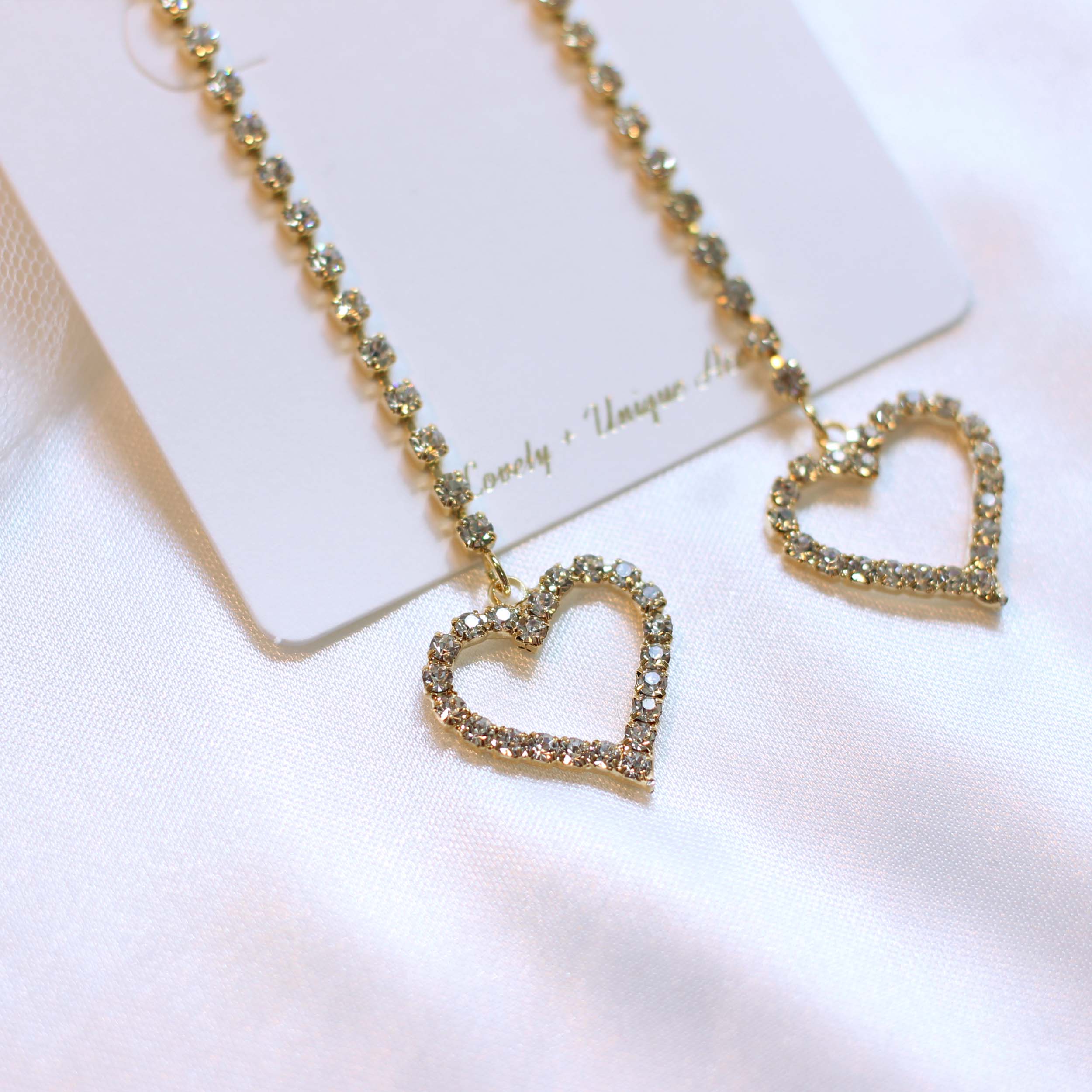 Simple Cubic Heart Drop Earrings Spinning Antique 