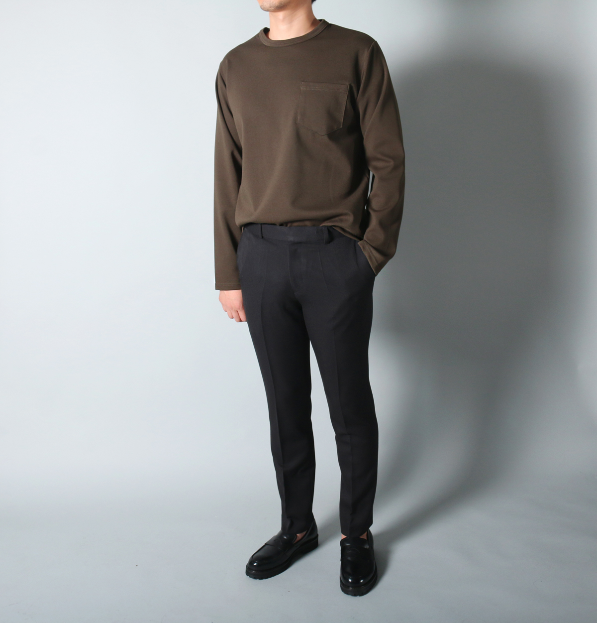 New Men's Pants Men's Slim Fit Obi Slacks Bl